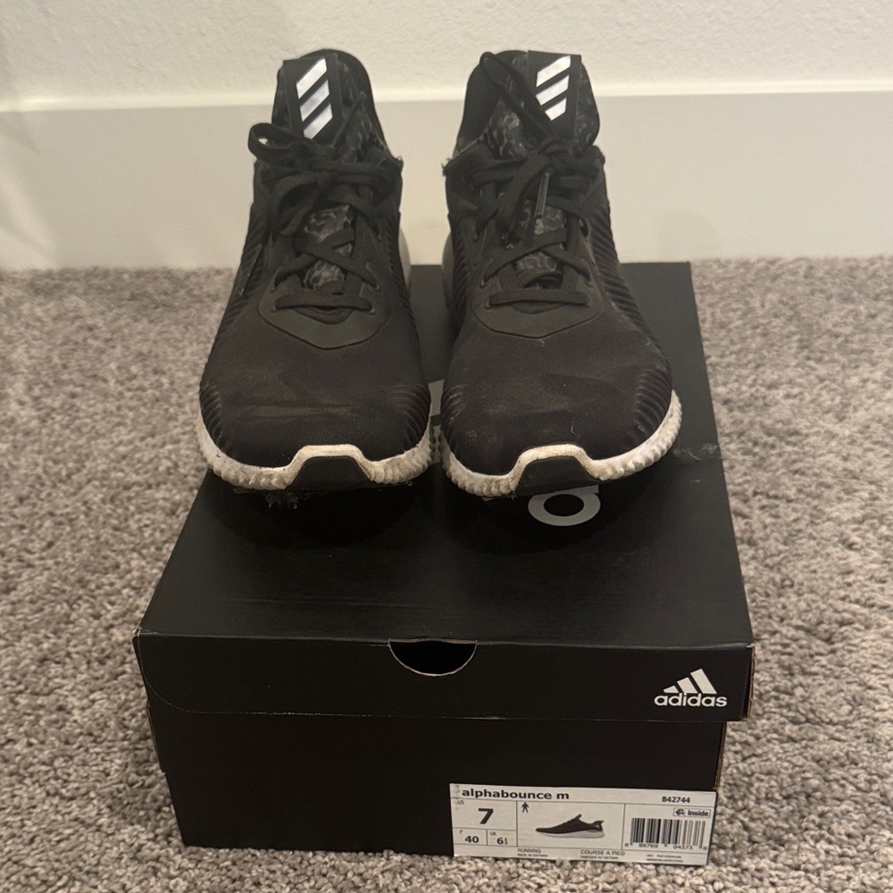 Adidas Kids Alphabounce Black Sneakers